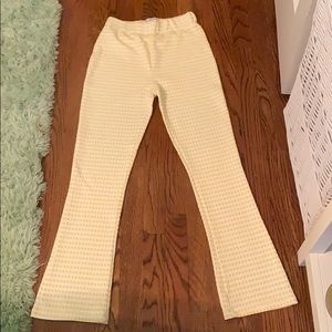 Yellow gingham pants S